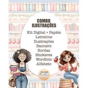 Kit Digital Dia dos Professores 2024 - Combo Ilustrações tita