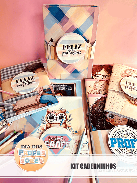 Arquivo encadernação Professores 2024 - Kit Caderninhos