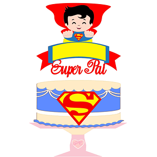 Arquivo Topo de Bolo Dia dos Pais Super Homem - EM CAMADAS