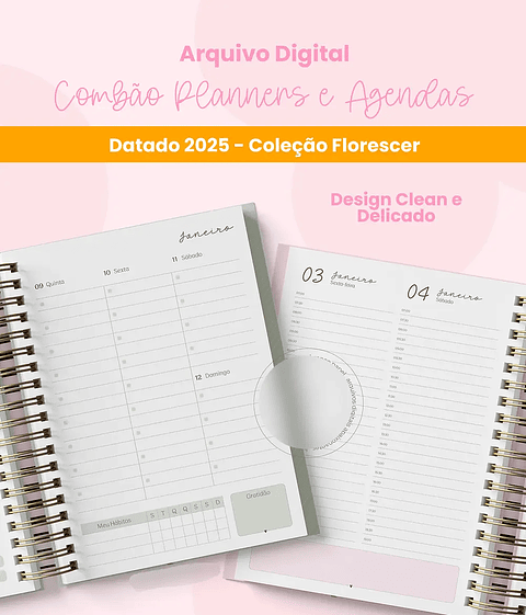Arquivo Combo Planners e Agendas 2025 - BRANCO