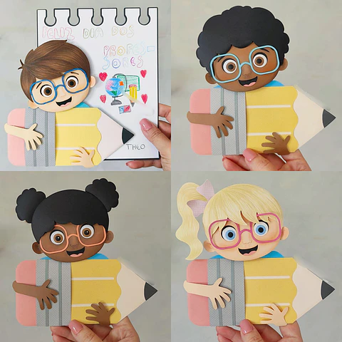 Arquivo Topo Dia dos Professores Cartão alunos - em camadas