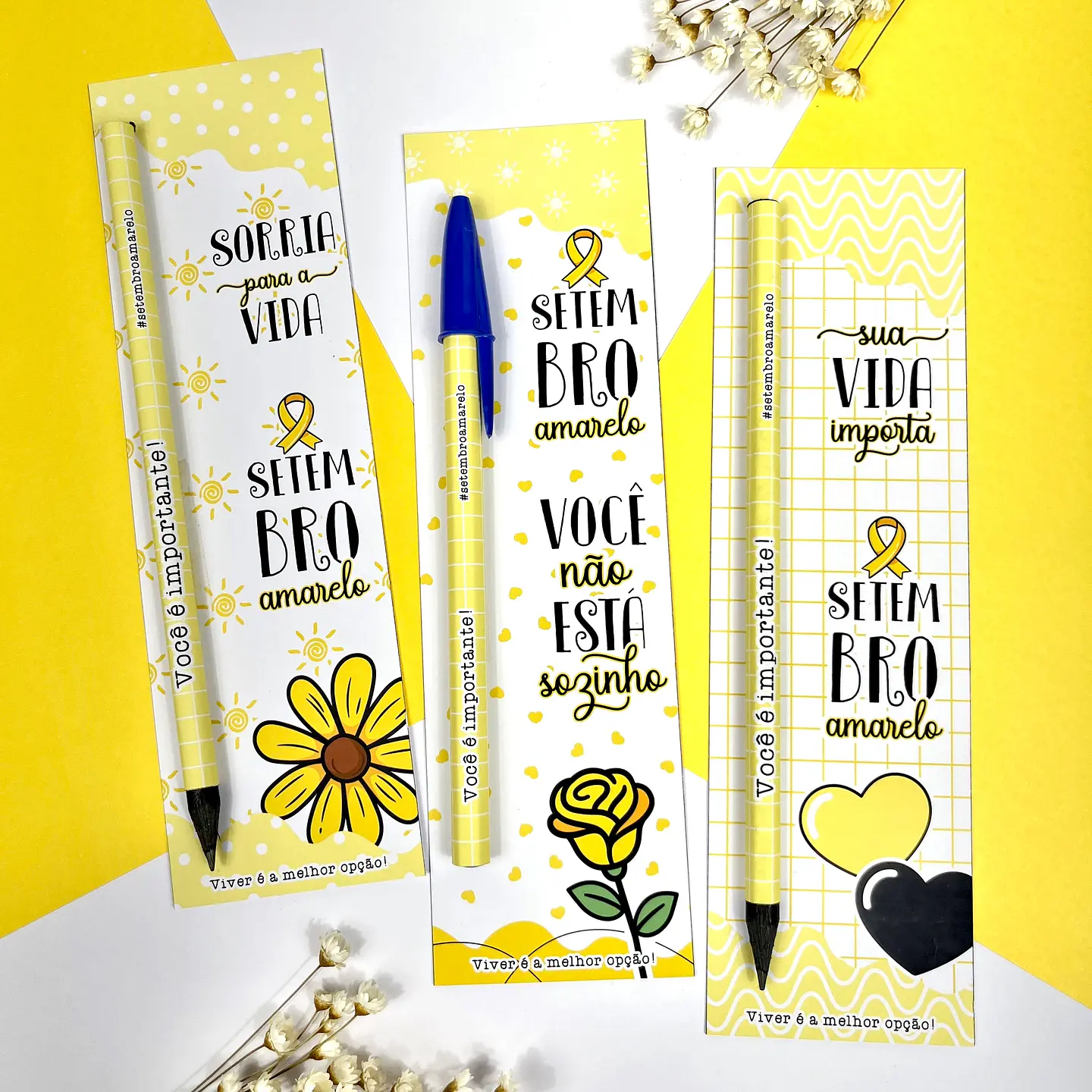 Arquivo Setembro Amarelo Card Caneta ou Lápis 1