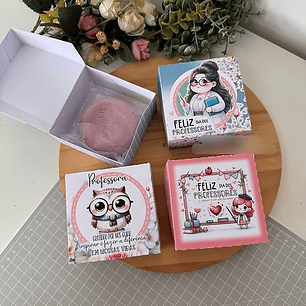 Arquivo Dia dos Professores Caixa Quadrada Sabonete ou 4 doces - a sua maneira