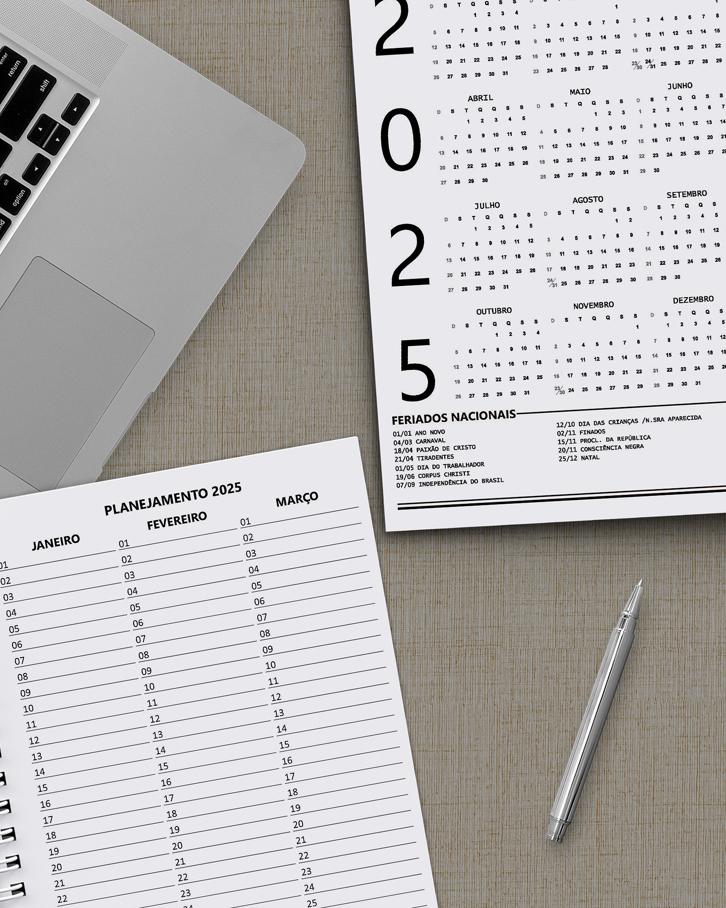 Arquivo Miolo Agenda Executiva 2025 tamanho 20 x 27.5 cm A4 com 1 dia por página - Bicho Papel 4