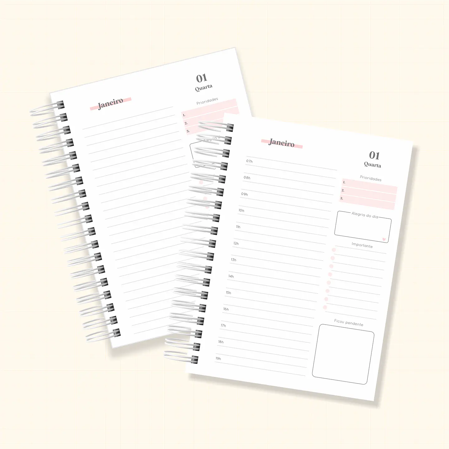 Arquivo Agenda 1 dia por Página 2025 - com e sem horário - cuteb 7