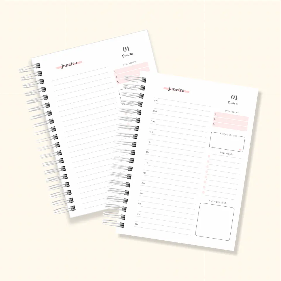 Arquivo Agenda 1 dia por Página 2025 - com e sem horário - cuteb 7