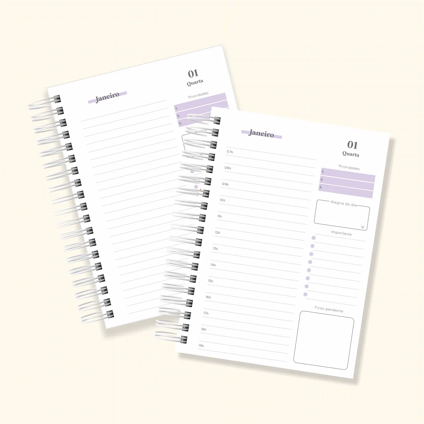 Arquivo Agenda 1 dia por Página 2025 - com e sem horário - cuteb 8