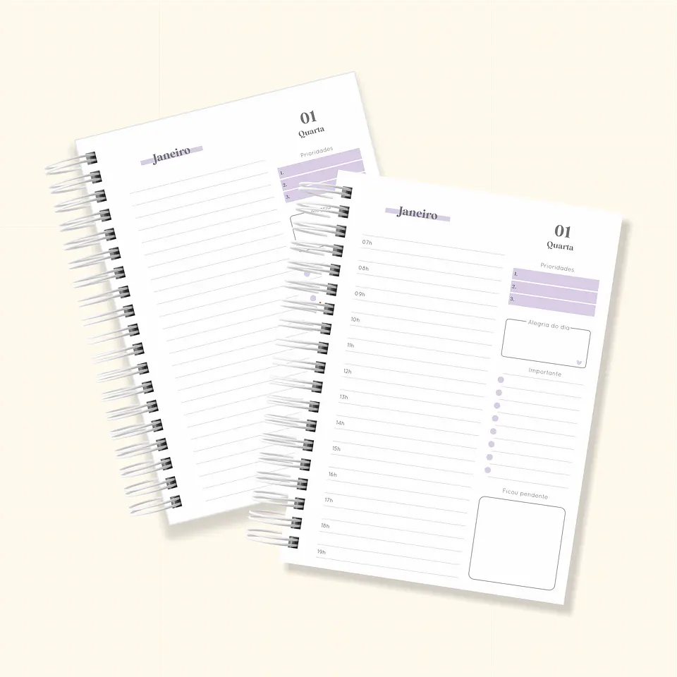 Arquivo Agenda 1 dia por Página 2025 - com e sem horário - cuteb 8