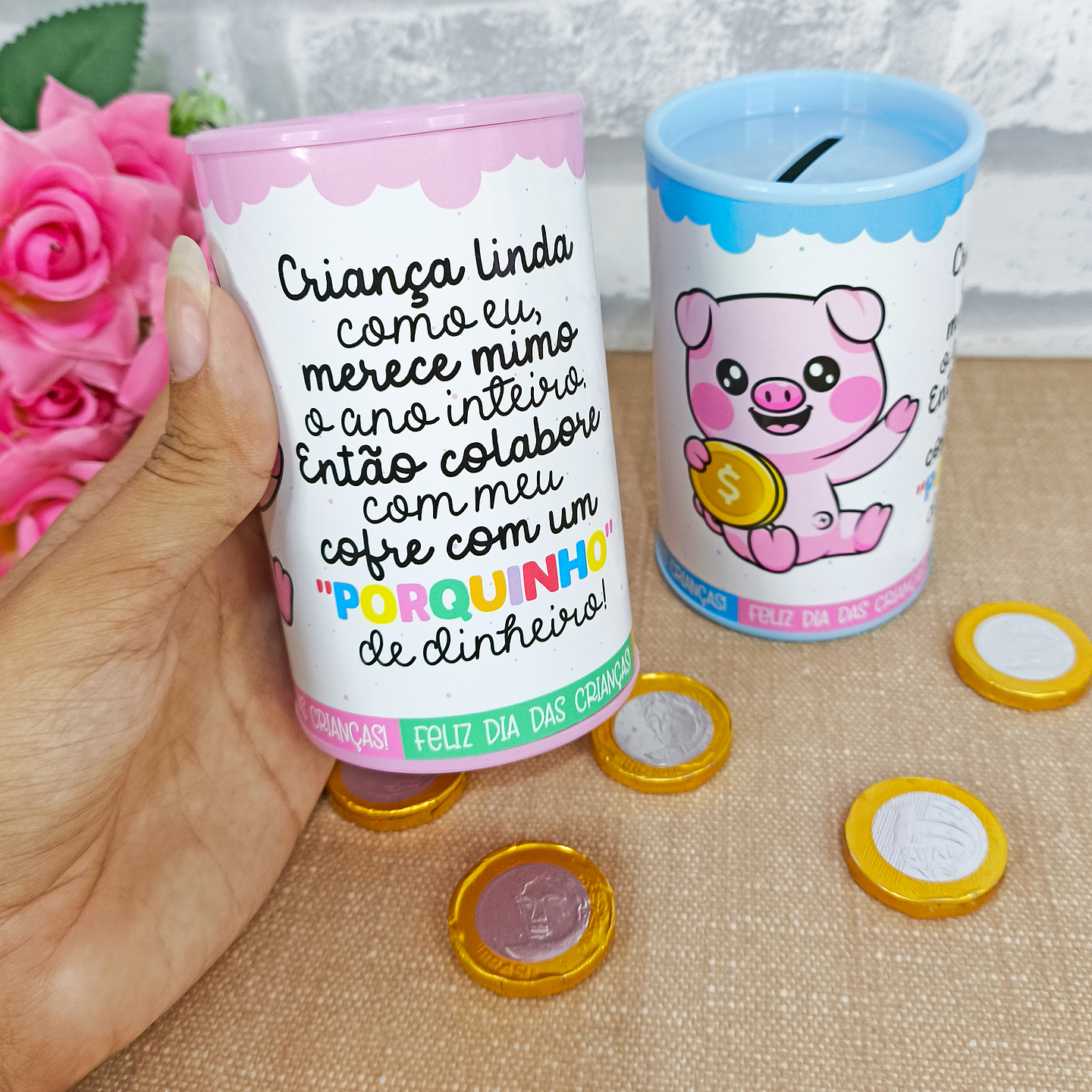 Arquivo Dia das Crianças Rótulo Cofrinho - Desenhitos 1