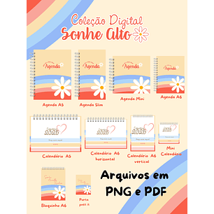 Arquivo Combo Agendas e Calendários 2025 - Coleção Sonhe Alto - GB