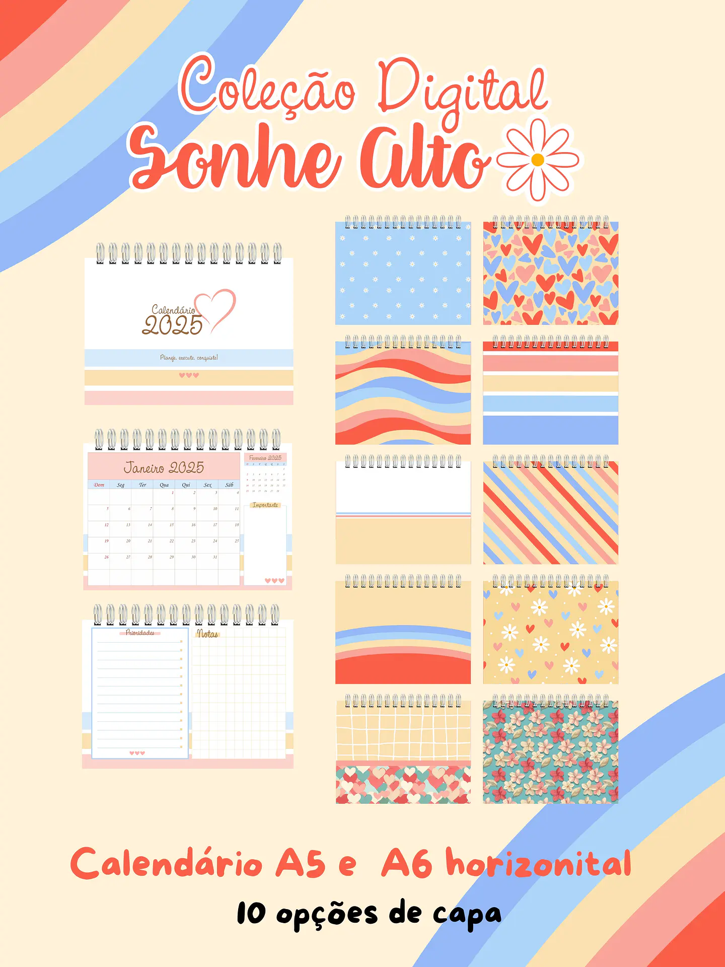 Arquivo Combo Agendas e Calendários 2025 - Coleção Sonhe Alto - GB 3