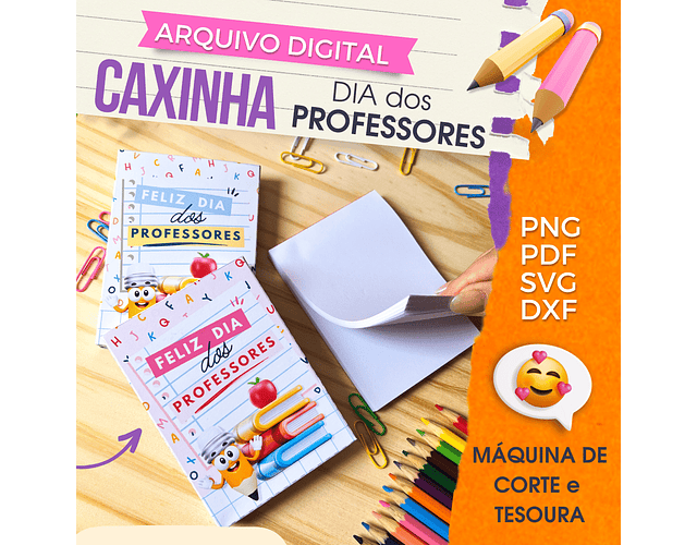 Arquivo Dia dos Professores Caixa Bloquinho - Ilustracin