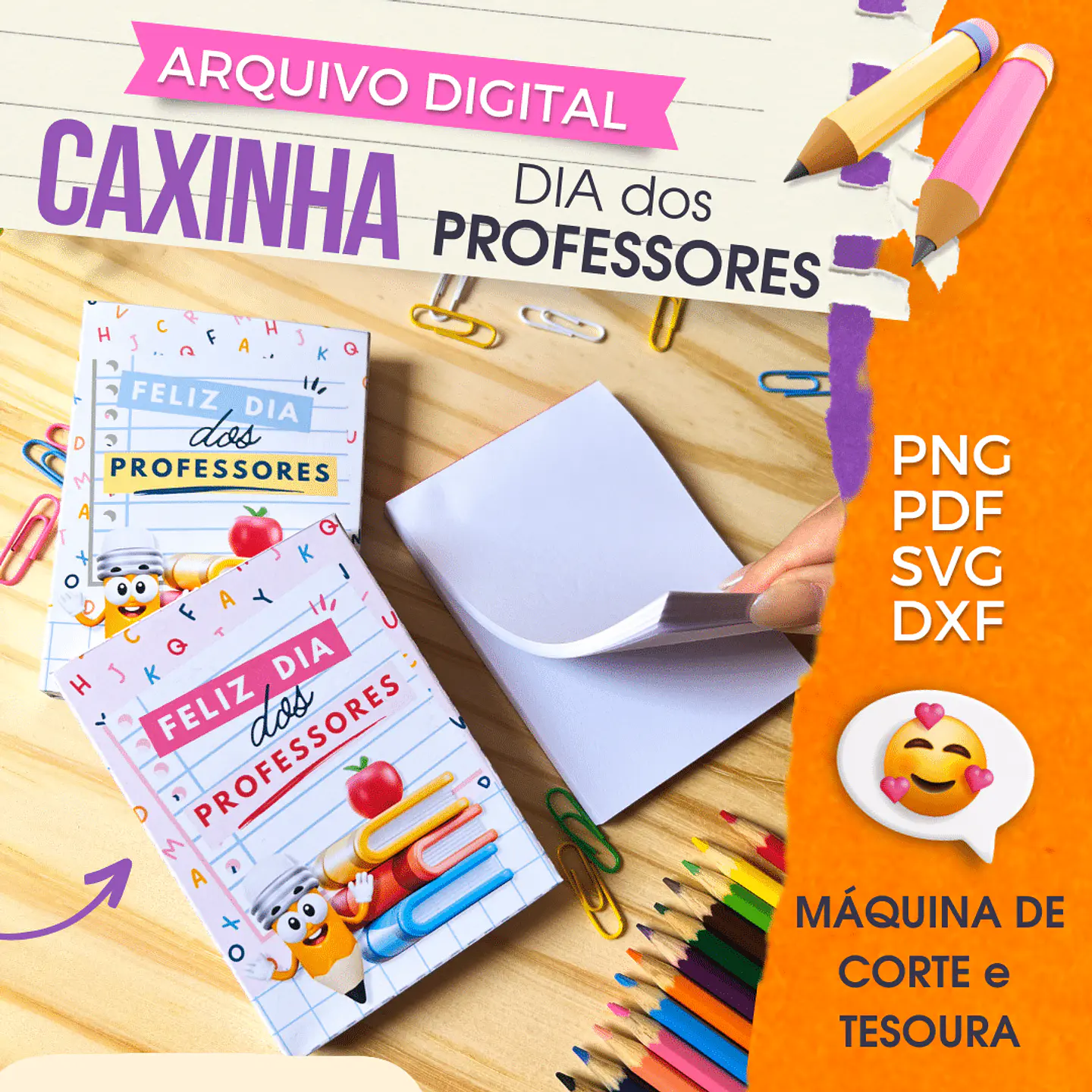 Arquivo Dia dos Professores Caixa Bloquinho - Ilustracin 1
