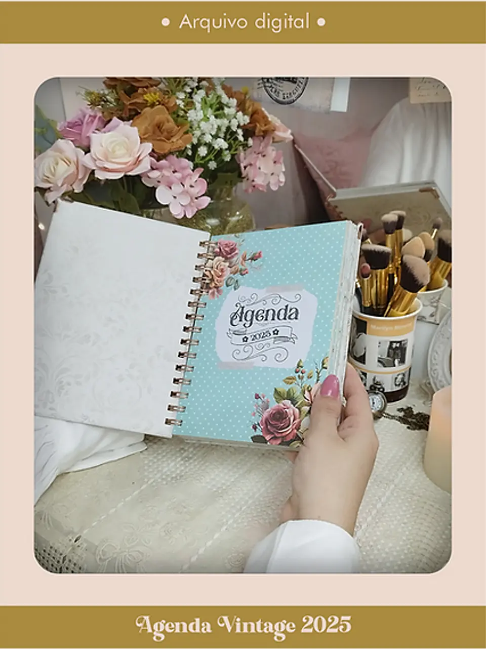 Arquivo Agenda Vintage 2025 e sem data - PERFEITO MIOLO 5
