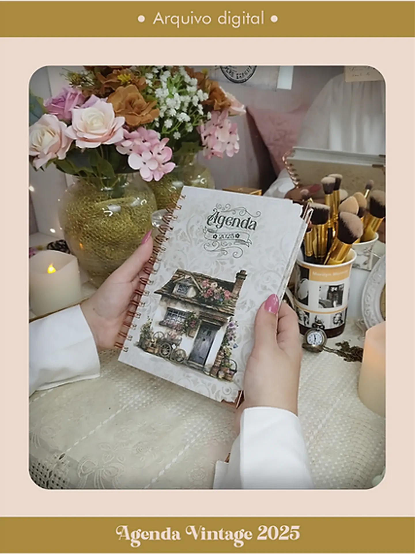 Arquivo Agenda Vintage 2025 e sem data - PERFEITO MIOLO 8