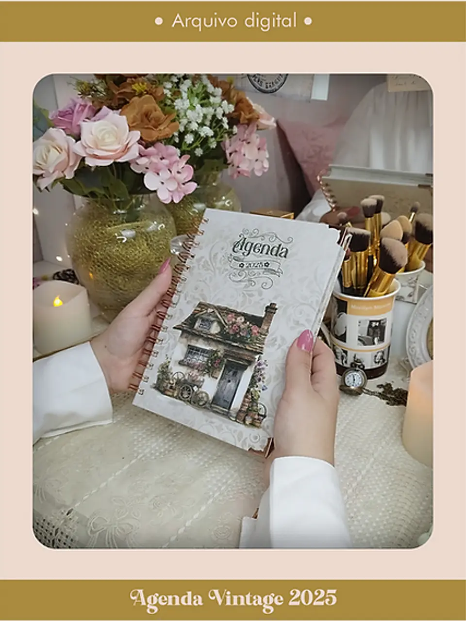 Arquivo Agenda Vintage 2025 e sem data - PERFEITO MIOLO 8