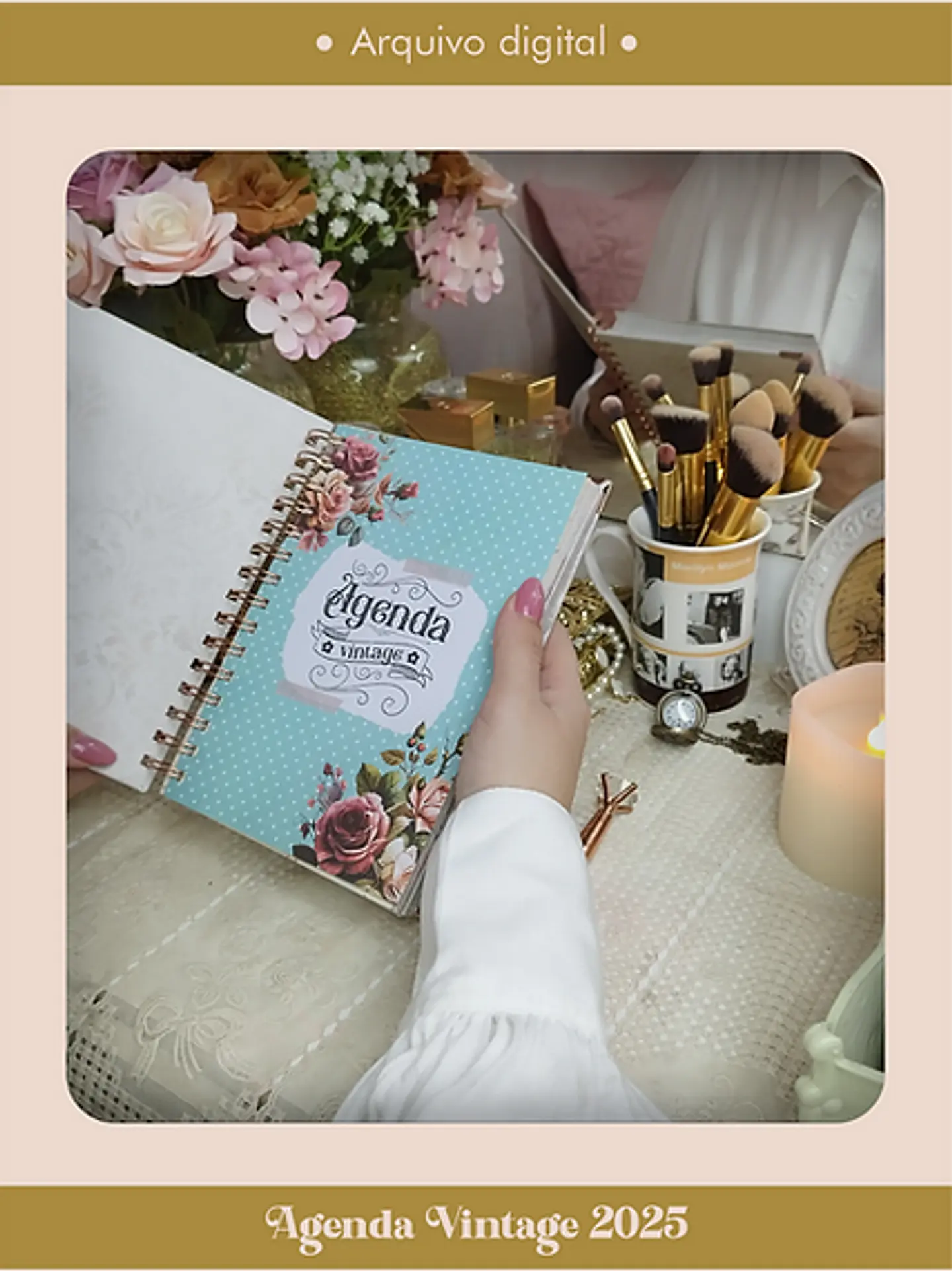 Arquivo Agenda Vintage 2025 e sem data - PERFEITO MIOLO 9