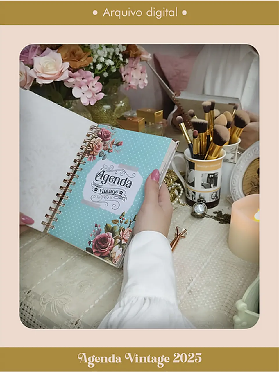 Arquivo Agenda Vintage 2025 e sem data - PERFEITO MIOLO 9