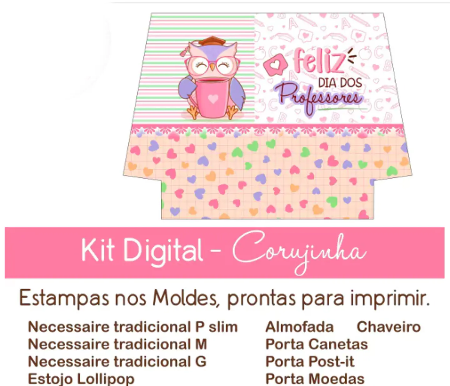 Arquivo Combo Sublimação Dia dos Professores Corujinha - casinha da estampa 1