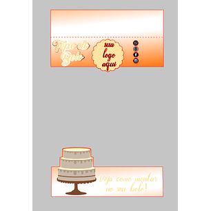 Arquivo de Corte Embalagem para Topo de Bolo