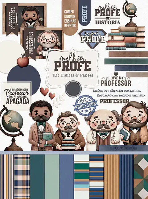 Kit Digital Dia dos Professores Melhor profe - 