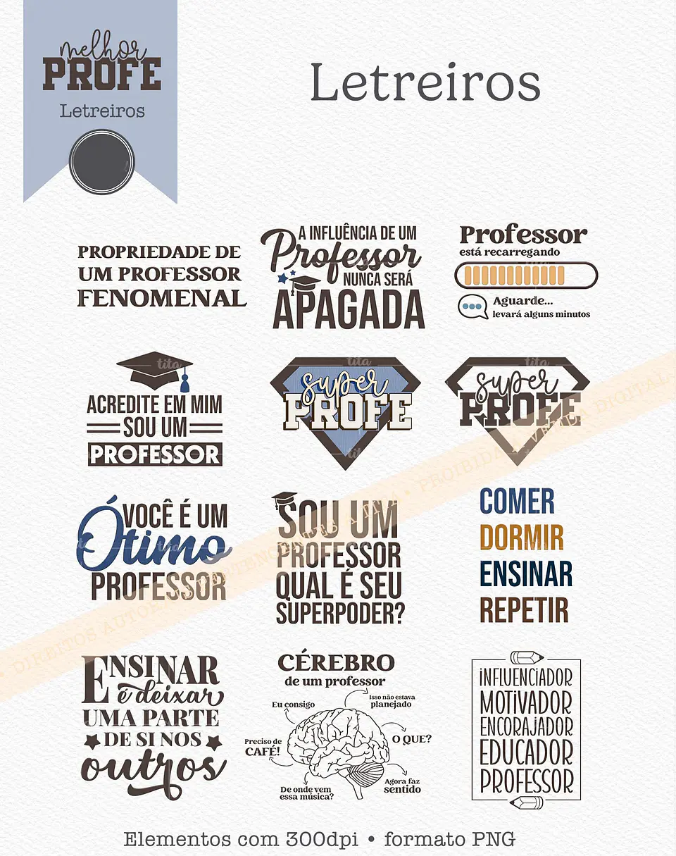 Kit Digital Dia dos Professores Melhor profe -  2