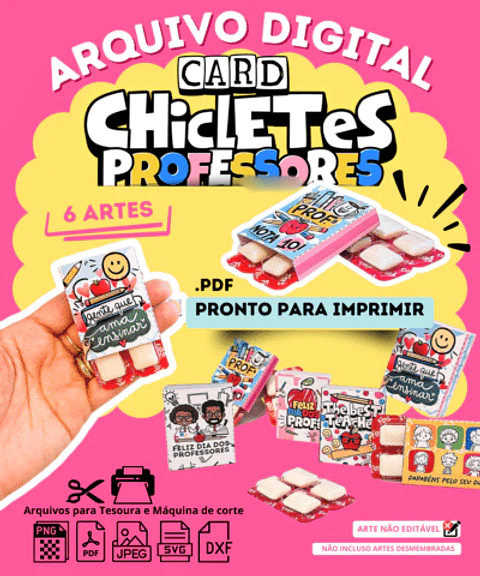 Arquivo Dia dos Professores Card Chicletes - pandoca