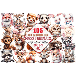 Kit Digital Animais da Floresta Bosque