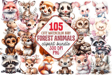 Kit Digital Animais da Floresta Bosque