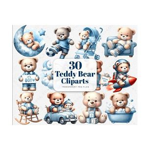 Kit Digital Ursinho Azul