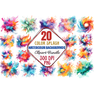 Kit Digital Manchas Aquarela