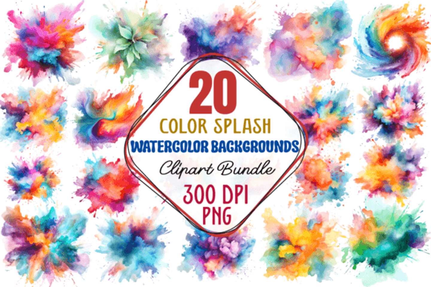 Kit Digital Manchas Aquarela 1