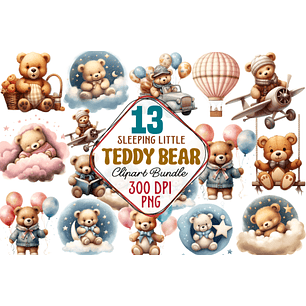 Kit Digital Ursinhos Azul e Rosa