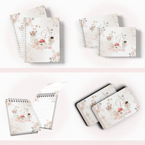 Arquivo Encadernação Baby Jardim Monograma - papel amado