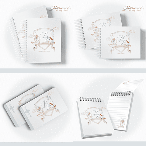 Arquivo Encadernação Baby Ursinho Marinheiro Monograma - papel amado