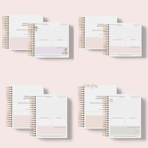 Arquivo Miolo Diário da Gratidão A5 e 18X18 Coleção Devocional - papel amado