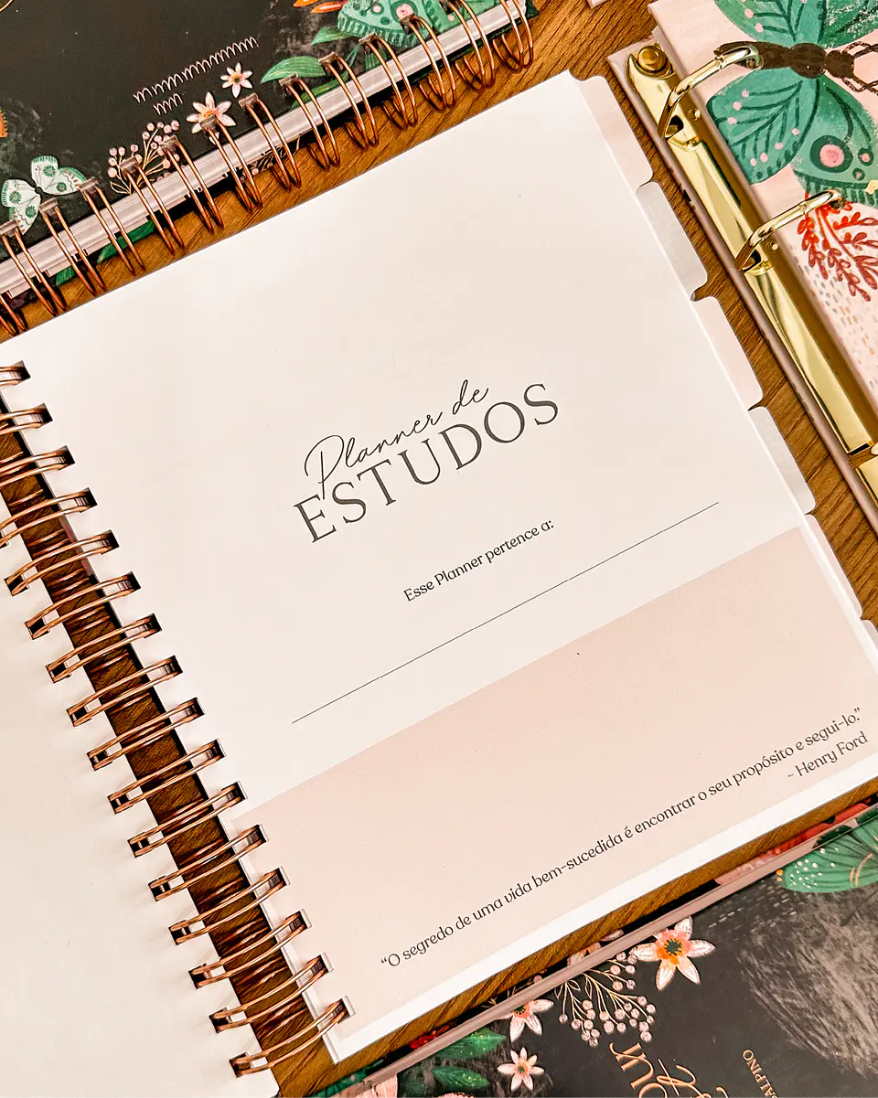 Arquivo Encadernação Coleção Purpose - Planner de Estudos - Papel Amado 16
