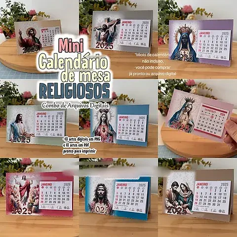 Arquivo Mini Calendário de Mesa 2025 Religioso - a sua maneira