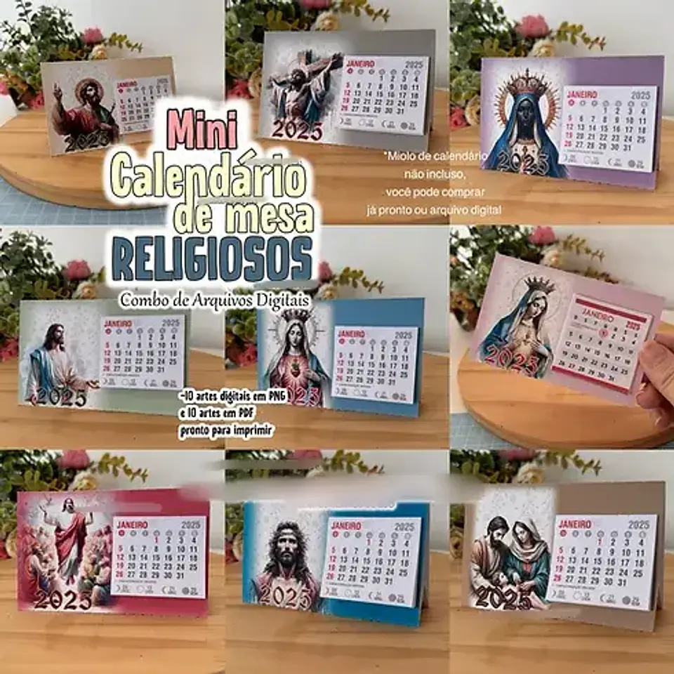 Arquivo Mini Calendário de Mesa 2025 Religioso - a sua maneira 1