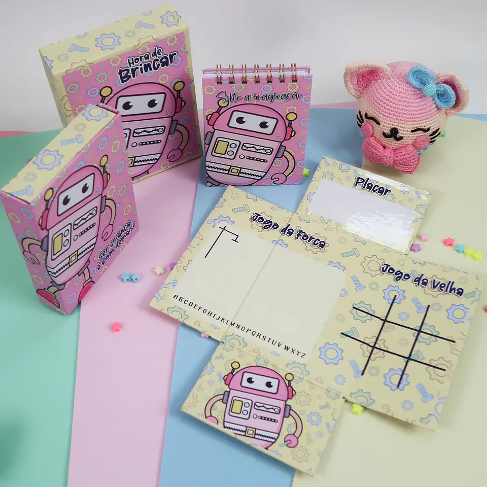 Arquivo Cartonagem Caixa Surpresa Robô - Lidi 3