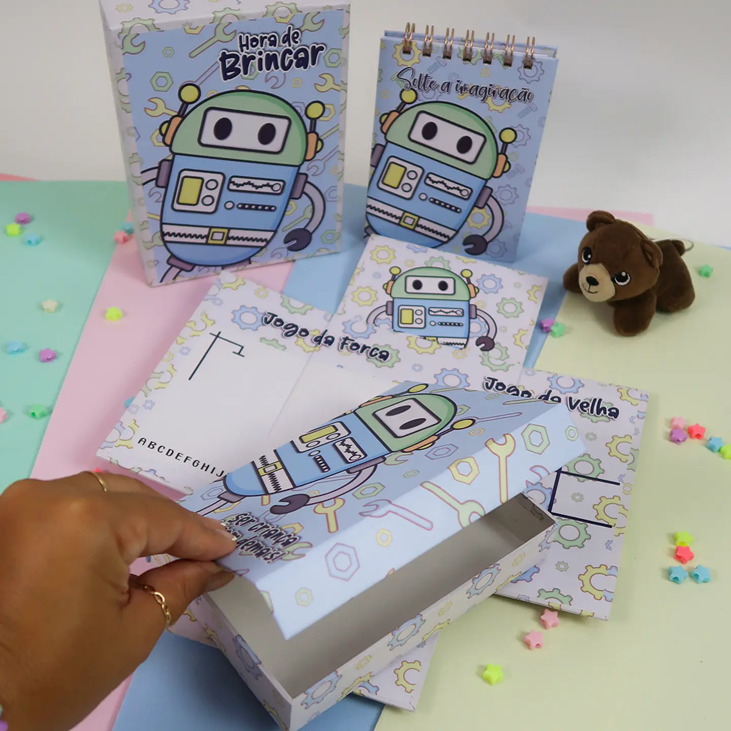 Arquivo Cartonagem Caixa Surpresa Robô - Lidi 6