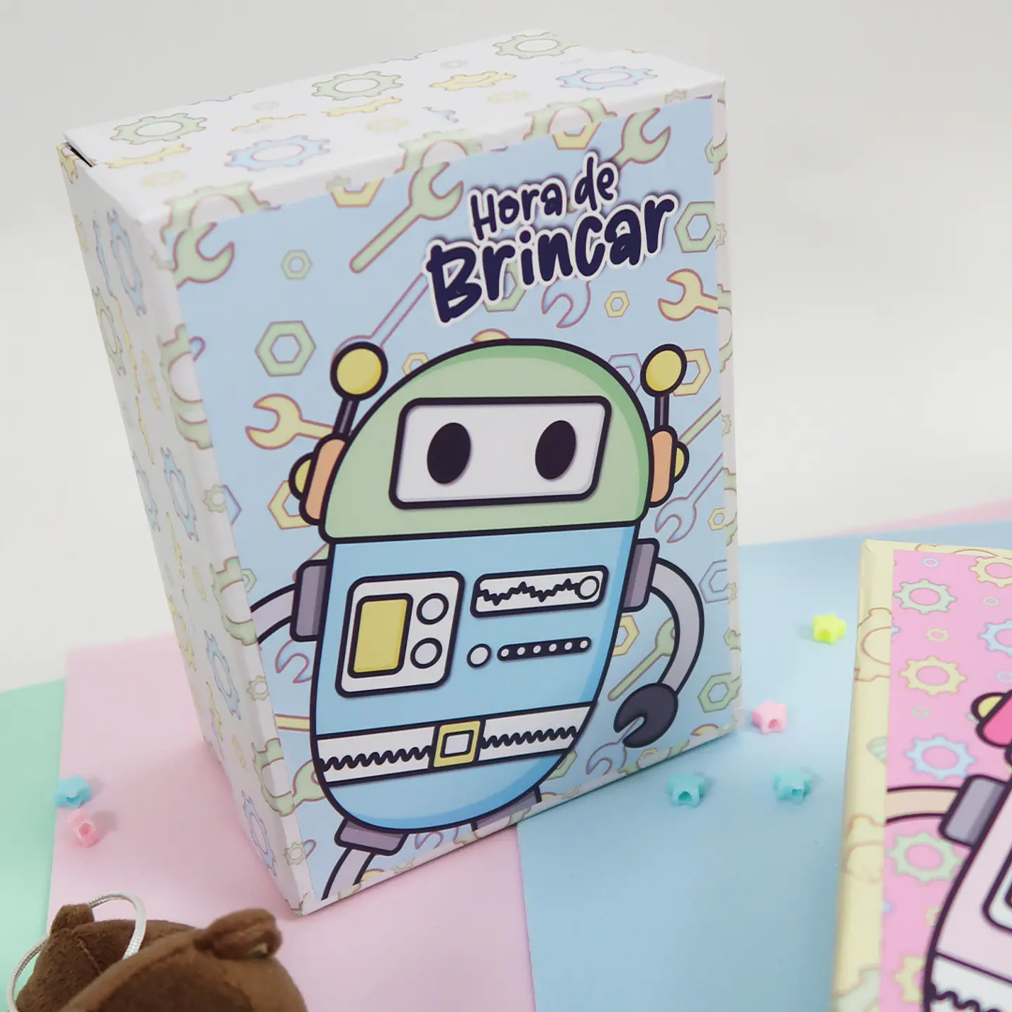 Arquivo Cartonagem Caixa Surpresa Robô - Lidi 9