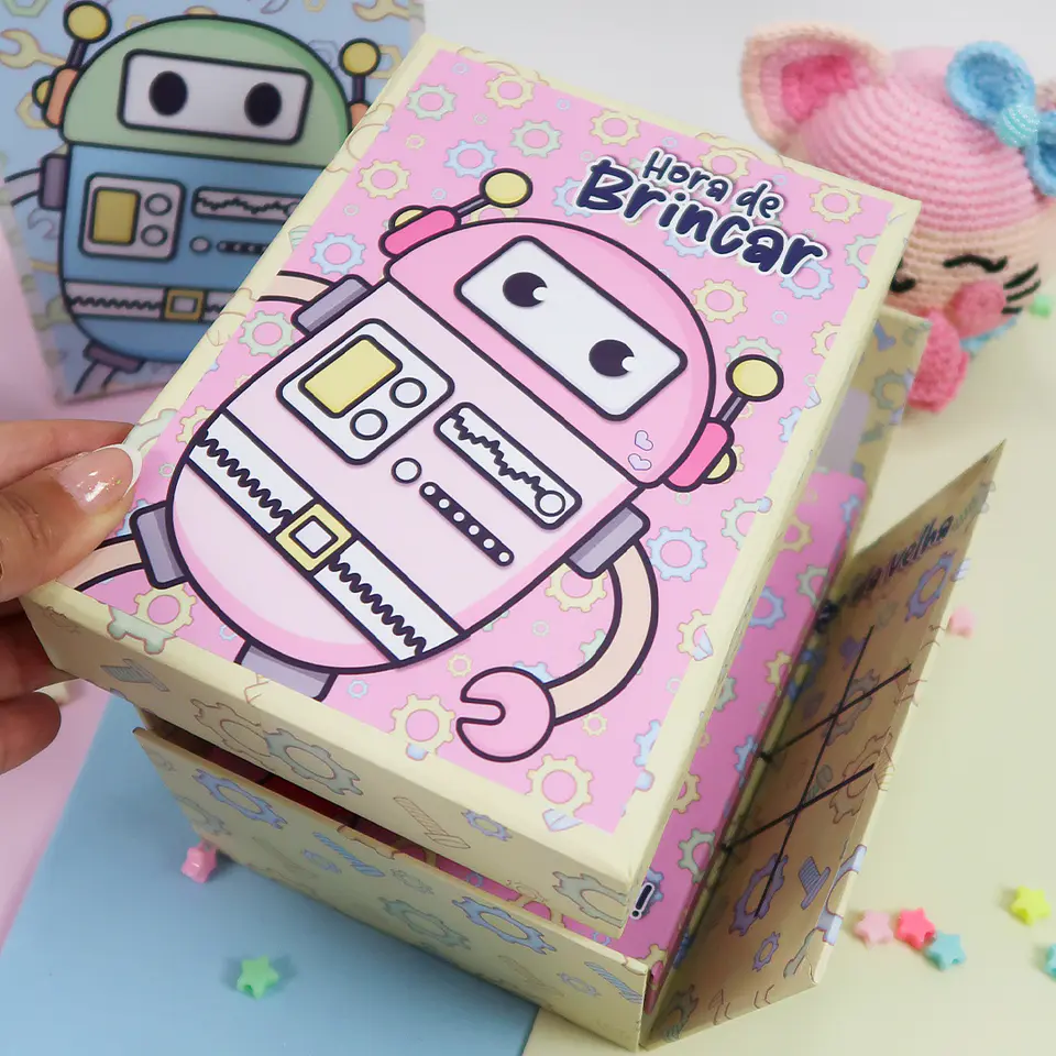 Arquivo Cartonagem Caixa Surpresa Robô - Lidi 10