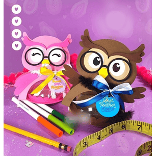 Arquivo Dia dos Professores Porta Bola Acrilica Corujinhas