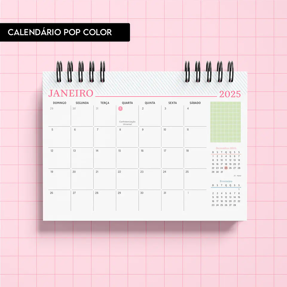  Arquivo Calendário Pop Color 2025 - TRILHA 2