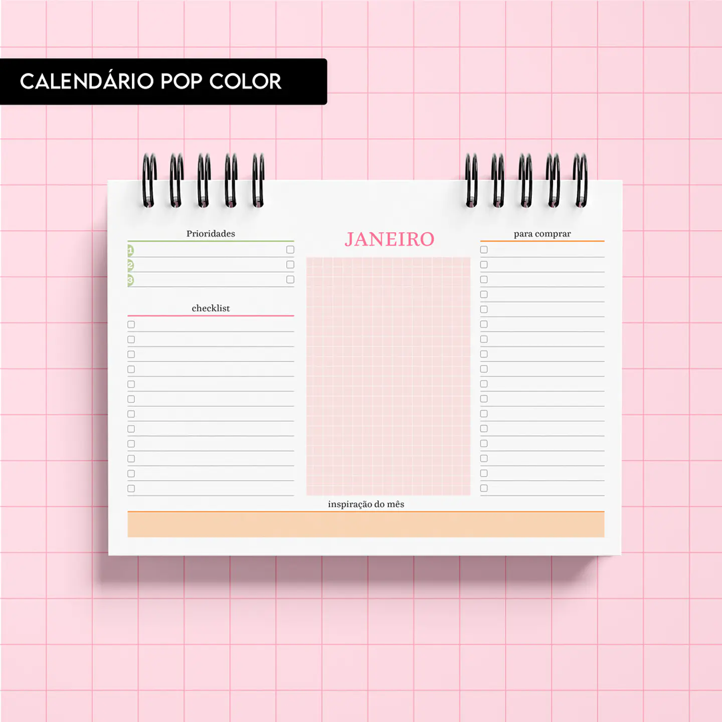  Arquivo Calendário Pop Color 2025 - TRILHA 3