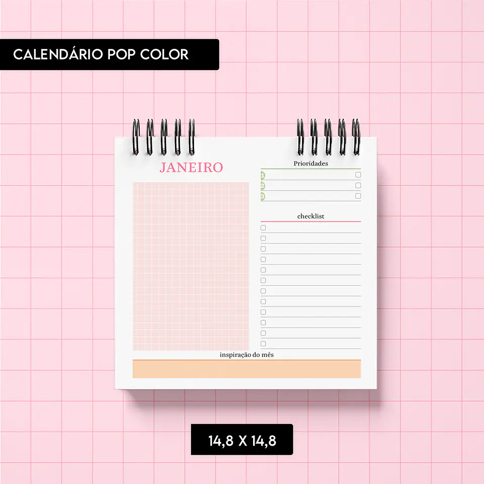  Arquivo Calendário Pop Color 2025 - TRILHA 5