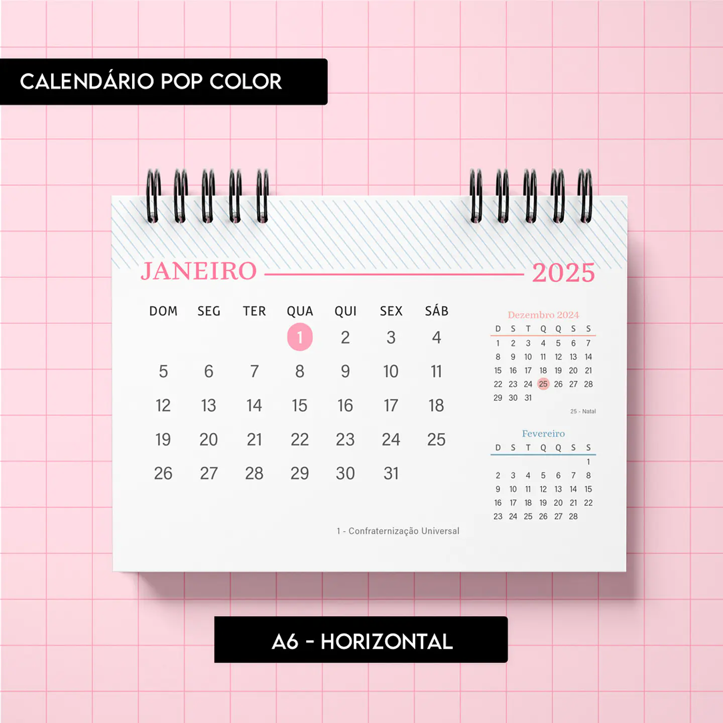  Arquivo Calendário Pop Color 2025 - TRILHA 8