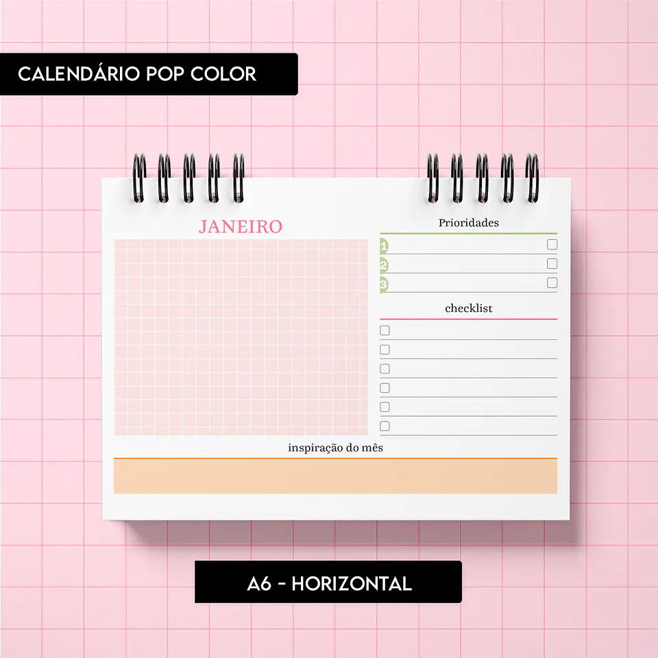  Arquivo Calendário Pop Color 2025 - TRILHA 9