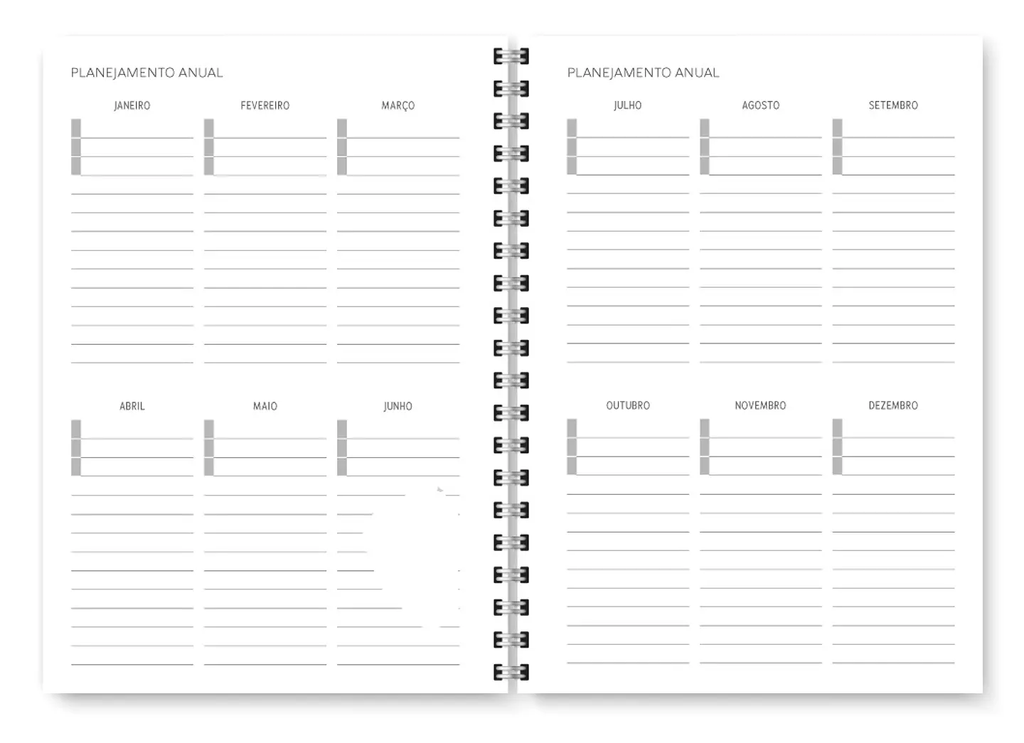 Arquivo Miolo Planner Básico 2025 Horizontal - Trilha de papel 6